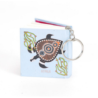 Muralappi Journey Hand Crafted Paper Mini Diary with Keyring - Sea Turtles