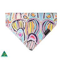 Warlukurlangu Aboriginal Art Cotton Pet Bandana - Mina Mina Dreaming