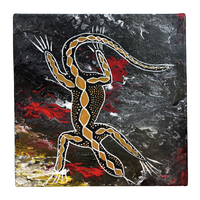 David Miller Aboriginal Art/Painting Stretched Canvas (30cm x 30cm) - Goanna (3)