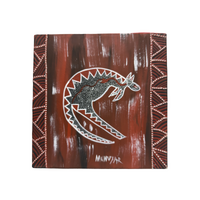 David Miller Aboriginal Art/Painting Stretched Canvas (30cm x 30cm) - Kangaroo Dreaming