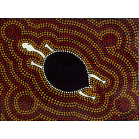 Aboriginal Art Print on Stretched Canvas (30cm x 20cm) - Wayamba the Turtle