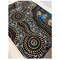 Raintree Aboriginal Art UNStretched Canvas [50cm x 40cm] - Bush Medicine Spinifex Grass