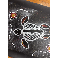 Stephen Hogarth Aboriginal Art UNStretched Canvas (42cm x 29.7cm) - Turtle