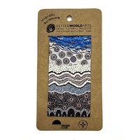 Better World Aboriginal Art Cardboard Magnetic Bookmark - Ocean & Earth