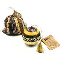 Better World Aboriginal Art Lacquered Xmas Ball Decoration - Jillamara (Tiwi Islands)