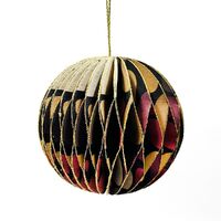 Better World Aboriginal Art Handmade Cotton Paper Honeycomb Xmas Ball - Puli Stones