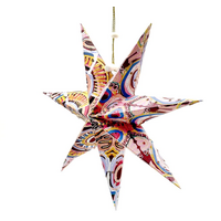 Better World Aboriginal Art Xmas Handmade Paper Star - Ramindjeri Ngarrindjeri