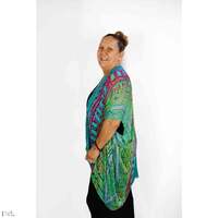 Saretta Aboriginal Art Cotton Kaftan - Yutiliko Pari (Guide on Country)