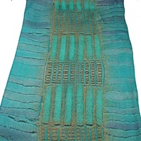 Saretta Aboriginal Art Hand-Made Pure Silk Giftboxed Scarf (180cm x 50cm) - Kaling (Water)