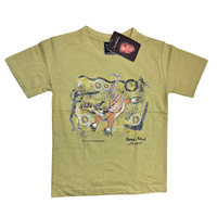 Children's Aboriginal Design T-Shirt - Ganyal (Lizard) [Tan]