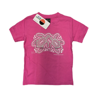 Children's Aboriginal Design T-Shirt - Turtle Nest [Hot Pink]