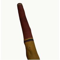 Traditional Eucalyptus Raw Didgeridoo (1.10m) - Charcoal with Red/Yellow Ochre