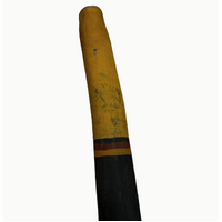 Traditional Eucalyptus Raw Didgeridoo (1.44m) - Charcoal with Red/Yellow Ochre