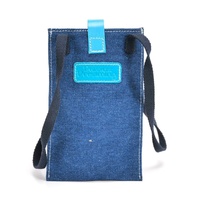 Diwana Dreaming Leather/Denim Canvas XBody Smartphone Case(20cm x 12.5cm) - Blue Tang Seranade