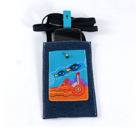 Diwana Dreaming Denim/Leather XBody Smartphone Case (20cm x 12.5cm) - Blue Tang Serenade