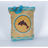 Muralappi Journey Cotton Canvas Shopping Bag (34cm x 40cm x10cm) - The Dolphin