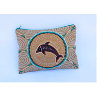 Muralappi Journey Recycled Cotton Canvas Utility Pouch (22cm x 17cm) - The Dolphin