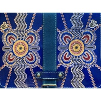 Muralappi Journey Blue Denim Canvas/Leather Shoulder Satchel Bag- Coming Home (Royal Blue)