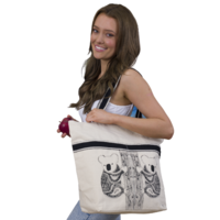 Yakinno Gunditjmarra Dreaming Recycled Cotton Canvas Shopping Bag (55cmx40cm) - Koala Mates