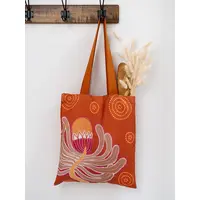 Aboriginal Art Polyester Blend Tote Bag (45cm x 53cm) - Banksia