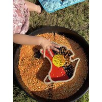 Aboriginal Flag Australia Sensory Tray - an Educational Resource