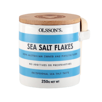 Olssons Stoneware Jar  - Sea Salt Flakes (250g)