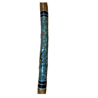 Eucalyptus handpainted Didgeridoo -  Kangaroo and Warrior