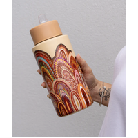 Koh Living Aboriginal Art Stainless Steel Water Bottle (1L) - Home