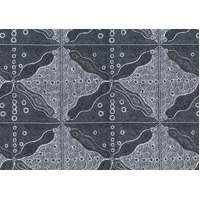 Bush Sweet Potato (Black) - Aboriginal design Fabric