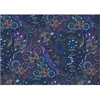 Bush Tucker After Rain (Blue) - Aboriginal design Fabric