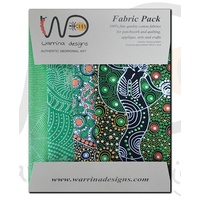 Aboriginal Fabric 4pce Quarter Pack [Green] - Aboriginal Design Fabric