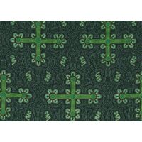 Ladies Dancing at Ceremony (Green) - Aboriginal design Fabric