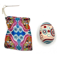 Better World Aboriginal Art Handmade Decorative Lacquered Egg & Stand + Giftbag - Seven Sisters