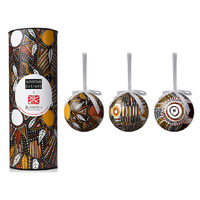 Jilamara Aboriginal Art 3 Pack Xmas Bauble Set