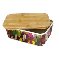 Utopia Aboriginal Art Bamboo Lunch Box - Leaves