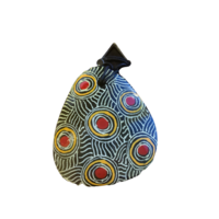 Iwantja Aboriginal Art Lacquered Wooden Pendant - Tjukula (Red)