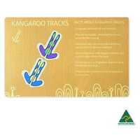 Aboriginal Design Educational Dreamtime Mats 0.45m X 0.7m (Set 5) - Yellow