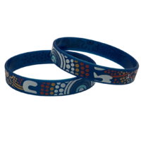 Dezigna Aboriginal Art Silicone Single Wristband - Diversity