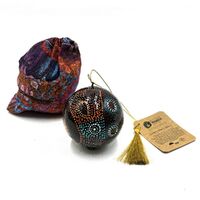 Better World Aboriginal Art Lacquered Xmas Ball Decoration - 777Seven Sisters