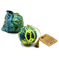 Better World Aboriginal Art Lacquered Xmas Ball Decoration - Ngarrindjeri Country