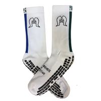 Athe Threads ADULT Crew Grip Dhari Socks - White [US8-US11]