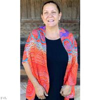 Saretta Aboriginal Art Cotton/Viscose Mangamaliko Wrap (160cm x 50cm) - Piriraal (Strength)