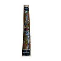 Eucalyptus (Red Boxwood)  handpainted Didgeridoo (1.26M ) - Emu (Green/Red)