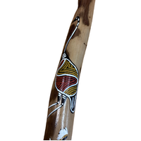 Eucalyptus (Ironbark) Handpainted Didgeridoo (1.3m) - Flared End with Emu