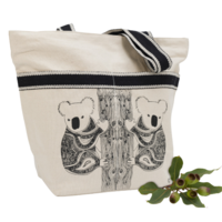 Yakinno Gunditjmarra Dreaming Recycled Cotton Canvas Shopping Bag (55cmx40cm) - Koala Mates