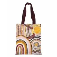 Aboriginal Art Polyester Blend Tote Bag (45cm x 53cm) - Journeys in the Sun