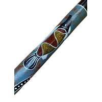 Eucalyptus (Woollybutt) handpainted Didgeridoo [1.25M] - Fish