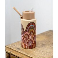 Koh Living Aboriginal Art Stainless Steel Water Bottle (1L) - Home