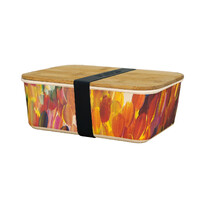 Utopia Aboriginal Art Bamboo Lunch Box - Leaves