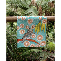 Koh Living Aboriginal Art 100% Cotton Teatowel - Kookaburra Dreaming